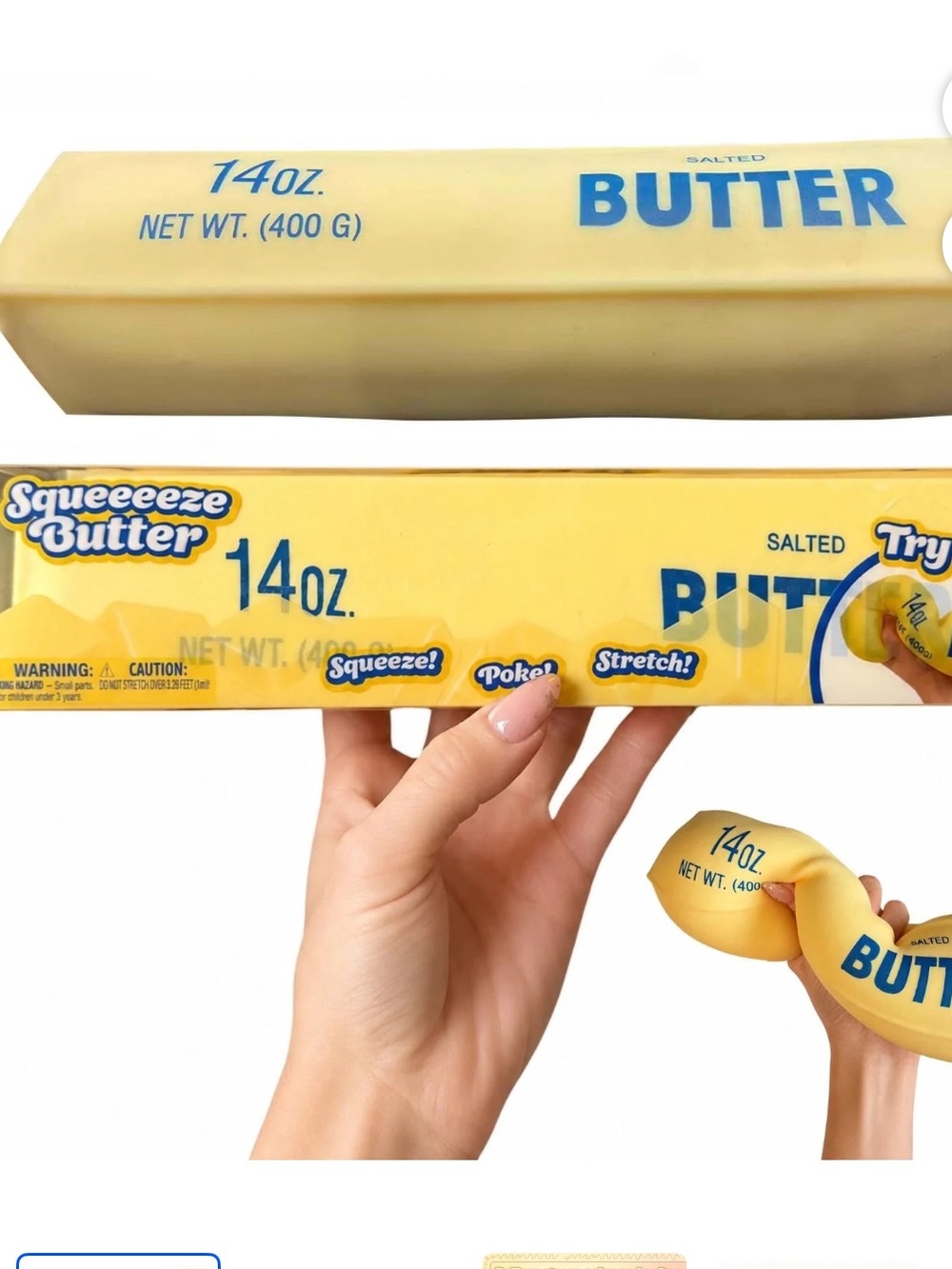 GIANT Squeeeeze Butter 14oz Squeeze Toy - Yellow